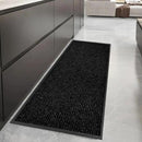 fani Heavy Duty Large Outdoor Indoor Entrance Black Doormat Waterproof Low Profile Entrance Rug Front Door Mat Patio Anti-Skid Rubber Back, 23x72 inch (Black) by GreenHaven Gardens
