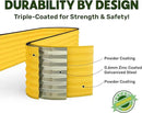 9-in-1 Galvanized Steel Raised Garden Bed // 8×2×1.5 ft Modular Planter for Gardening, Vegetables, Flowers // 18" Tall Metal Raised Garden Beds Outdoor (Yellow) // Patented Design Planter Box by GreenHaven Gardens