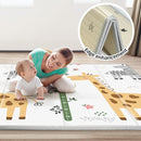 Foldable Baby Play Mat, PIGLOG 0.6in Thick Waterproof Playmats for Babies and Toddlers Kids, Safe Foam Playmat for Tummy Time, 50x50 Playpen Mat, Reversible Portable Baby Floor Mat for Infant, Giraffe by TinyTreasures Baby Boutique