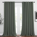 NICETOWN Bedroom Blackout Curtains 95 inch Length - Triple Weave Energy Saving Thermal Insulated Solid Grommet Blackout Draperies for Patio/Hall (1 Pair, 80 inches Wide, Dark Mallard) by TinyTreasures Baby Boutique