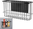 Magnetic Storage Basket Organizer for Fridge & Kitchen, 11lb Capacity Essentials Holder, No Tools Needed, Adjustable & Removable Spice Rack for Plastic Wrap, Foil, & More by CozyNest Decor
