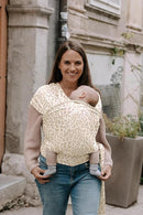 Boba Baby Wrap Carrier – Original Baby Sling Carrier for Newborns (7–35 lbs), Soft, Secure, Hands-Free & Ergonomic, Ideal for Comfortable Bonding, New Parents (Sand Leopard) by TinyTreasures Baby Boutique