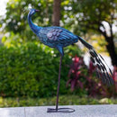 VEWOGARDEN 2 Pack Peacock Outdoor Garden Sculptures & Statues Metal Peacock Yard Art for Lawn Patio Pool Outside Decorations by GreenHaven Gardens