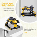 BABY JOY 4-in-1 Baby Walker, Foldable Activity Walker with Adjustable Height & Speed, Music, Lights, Anti-Rollover, Toddler Push Walker, Baby Walker with Wheels for Boys Girls 6-18 Months (Yellow) by TinyTreasures Baby Boutique