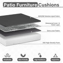 Patio Chair Cushions 17 X 16 X 3 Inch Waterproof Outdoor Seat Cushions for Patio Furniture, Outdoor Sofa Couch Pads with Ties & Handle, Set of 2, Grey by GreenHaven Gardens