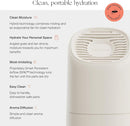 Canopy Portable Misting Humidifier - Cordless 11 HR Run Time, 500 mL, TSA Approved Travel Humidifier - Alleviate Symptoms of Allergies, Flu, Cold, Dry Skin - Includes Aroma & Adapter - Cream by TinyTreasures Baby Boutique
