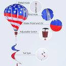 BATTIFE 2Pcs Patriotic Hot Air Balloon Wind Spinner, American Flag Kinetic Wind Twister with Tail, Outdoor Spiral Windmill Garden Yard, 4th of July Hanging Decoration by GreenHaven Gardens
