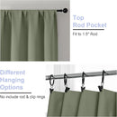 Simplebrand Ava Sage Green Short 36 Inches Blackout Curtain 2 Panels Set, Half Window Rod Pocket Privacy Curtain Tiers for Kitchen, Curtains Blackout for Bathroom Shades, W40 x L36 Inch, Sage Green by TinyTreasures Baby Boutique