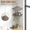Corner Shelf Wall Mount, Floating Corner Shelves, Set of 2 Corner Wall Shelf Organizer, Rustic Wood Wall Storage Display Shelves for Living Room Bedroom Bathroom Kitchen, Rustic Grey by CozyNest Decor