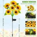 Sunflower Solar Lights Outdoor Decor, 6 Pack Solar Garden Decor 36 Waterproof Solar Sunflower Outdoor Lights for Garden Patio,Flower Bed, Pathway, Gift for Women, Mom, Grandma (6 Pack) by CozyNest Decor
