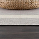 CAMILSON Outdoor Rug 6x9,Modern Outside Rugs for Patios Porches Waterproof Durable Washable Non-Shedding, Easy-to-Clean Indoor Outdoor Area Carpet (6 x 9, Bordered - Gray/White) by GreenHaven Gardens