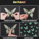 SAOROPEB Glow in The Dark 3D Butterfly 24 Pcs 3 Sizes, Luminous Butterfly Stickers for Ceiling or Wall, Glow in The Dark Party Supplies, Removable Luminous Stickers for Kids Babys Nursery (Green) by CozyNest Decor