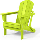 Westin Outdoors Laguna WO Outdoor Adirondack Folding Patio Chairs 8 PCS Set Retro Beach Aesthetic for Backyard, Lawn, Patio, Deck, Garden, Weather Resistant Polyethylene Plastic Lounger (Lime Green) by GreenHaven Gardens