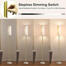 Dimmable Gold Floor Lamp for Living Room,Modern Standing Lamp with Marble Base,LED Bulb Included,Floor Lamps for Bedroom, Living Room,Office,Reading and Nursery(Gold Floor Lamp) by CozyNest Decor