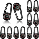 12 Pcs Mini Compass Keychain for Kids Bulk, Small Pocket Magnetic Compass Survival Hiking for Outdoor Survival Camping Party Backpacking Accessory by TinyTreasures Baby Boutique
