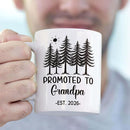 Personalized Grandpa EST 2026 Accent Mug Gift For New Grandad Grandfather, Customized Promoted To Grandpa White Coffee Mug 11 Oz 15 Oz, Pregnancy Announcement Travel Cup Gift For Pawpaw From Family by TinyTreasures Baby Boutique
