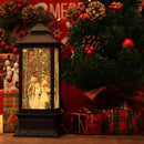 Eldnacele Singing Battery Operated Musical Lighted Christmas Snowman Water Glittering Swirling Snow Globe Lantern with Music Christmas Home Decoration and Gift, Snowman Family by CozyNest Decor