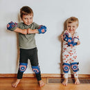 Soft-Style Kids Knee and Elbow Pads with Bike Gloves, Flexible Impact-Resistant Gear for Ages 2-11, Designed for Balance Bikes, Roller-Skating, and Skateboarding by TinyTreasures Baby Boutique