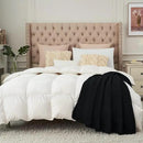 Longhui bedding Chunky Cable Knit Throw Blanket Lightweight Black 100% Organic Cotton Blanket for Sofa Couch Bed Baby Nursery, Rustic Shabby Chic Modern Farmhouse, 60” x 80” Give Laundering Bag by CozyNest Decor