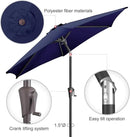 9ft Outdoor Patio Umbrella - Table Umbrella Waterprool UV Protection, Sombrillas de Patio with Push Button Tilt&Crank, Sun Umbrella for Pool, Porch, Garden, Deck, Backyard(Dark Blue) by GreenHaven Gardens