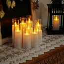 Homemory Pure White Acrylic Flameless LED Candles, Battery Operated With Remote Control and Timer, Electric Fake Candles for Wedding, Home Decor, Set of 9 by CozyNest Decor