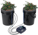 VEVOR DWC Hydroponics Grow System, Hydroponic Growing System with Top Drip Kit, Deep Water Culture 5-Gallon 2 Buckets, with Air Pump, Air Stones and Water Level Device for Leafy Vegetables by GreenHaven Gardens