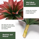 Artificial Agave Plants,Large UV Resistant Fake Agave Planters for Indoor and Outdoor Decorating Artificial Plants for Outdoors Fake Plants 2Pack, 28" Red by CozyNest Decor