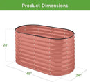 Best Choice Products 4x2x2ft Outdoor Metal Raised Garden Bed, Oval Deep Root Planter Box for Vegetables, Flowers, Herbs, and Succulents w/ 101 Gallon Capacity, Rubber Edge Guard - Terracotta by GreenHaven Gardens