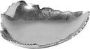Red Co. 12” Decorative Antique Silver Allure Torn Hammered Metal Centerpiece Bowl with Sculpted Edges by CozyNest Decor