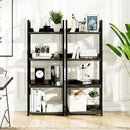 NUMENN Narrow Bookshelf, 4 Tier Bookshelves, Home Office Bookcase Shelf Storage Organizer, Free Standing Storage Shelving Unit for Bedroom, Living Room and Home Office, Black by CozyNest Decor