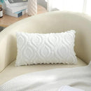 decorUhome Fall Throw Pillow Covers 12x20 Inch Set of 2, Soft Plush Decorative Faux Fur White Solid Couch Pillow Covers, Accent Farmhouse Neutral Lumbar Euro Pillow Cases for Sofa Bed Living Room by CozyNest Decor