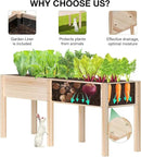 MIXC Wooden Raised Garden Bed with Legs, 72”L X 23”W, Elevated Reinforced Large Planter Box for Vegetable Flower Herb Outdoors by GreenHaven Gardens