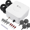 AquaMiracle Pond Aeration Kit Pond Air Pump Koi Pond Aerator for Pond up to 3000 Gallons Pond Deicer All-in-One Pond Aeration System with 4-Outlet Airline Tubing Air Stones Check Valves by GreenHaven Gardens