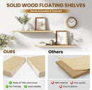 Floating Wall Shelves 2-Pack - 36-Inch Rustic Wooden Shelves for Storage and Décor, Easy Installation for Living Room, Bedroom, and Kitchen by CozyNest Decor