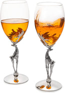 Stag Antler Set Of 2 Wine Glasses 9h Wine Glasses Set For Any Home Bar Luxury Glass Stag Deer Figuri by The Wine Savant