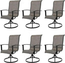 Grand patio Outdoor Swivel Dining Chairs 6-Piece Patio Dining Chair Set Mesh Sling Patio High Back Swivel Rockers, Mixed Coffee by GreenHaven Gardens