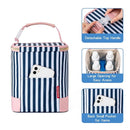 Breastmilk Cooler Bag with Ice Pack Fits 4 Baby Bottles Up to 9 Ounce, Baby Bottle Cooler Bag Suitable for Nursing Mom Daycare, Straps by TinyTreasures Baby Boutique