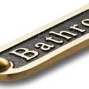 Bathroom Brass Door Sign. Traditional Style Home Décor Wall Plaque Handmade By The Metal Foundry UK. by CozyNest Decor