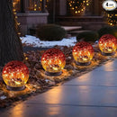 Solar Globe Lights Outdoor Waterproof-Solar Balls-Solar Garden Lights-Solar Orbs for Outside 4 Pack Cracked Glass Ball for Lawn Patio Yard Backyard Decorations, DS-XBQ-1-1-1 by GreenHaven Gardens