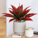 Artificial Agave Plants,Large UV Resistant Fake Agave Planters for Indoor and Outdoor Decorating Tropical Plant Succulents Greenery Indoor Decor (2Pack,18" Red) by CozyNest Decor