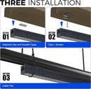 Barrina T5 Grow Lights for Indoor Plants, Full Spectrum Grow Light, 1ft LED Plant Light, Black Cover LED Grow Light Strips, 3 Mounting Modes, Magnetic Installation, Plug and Play, 5000K, 4 Packs by GreenHaven Gardens