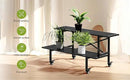 Zhongma 2 Tier Sturdy Metal Plant Stand with Wheels, L35.43 x W17.5 x H16.14 inch, Heavy Duty Plant Holder for Home Indoor and Outdoor,440 LBS Capacity & Heavy Duty Construction by GreenHaven Gardens
