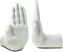 Danya B. Contemporary Accent Book Shelf Decor - Hands Sculpture Bookend Set of 2 (White) by CozyNest Decor