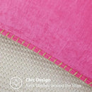 decorUhome Chenille Soft Throw Pillow Covers 20x20 Set of 2, Farmhouse Velvet Neutral Decorative Euro Pillow Covers with Stitched Edge for Couch Sofa Bed Home Decor, Hot Pink by CozyNest Decor