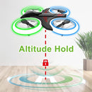 Dwi Dowellin 4.9 Inch Mini Drone for Kids Crash Proof LED Lights One Key Take Off Landing Flips RC Remote Control Small Drones Toys for Beginners Boys and Girls Adults Nano Quadcopter,Black by TinyTreasures Baby Boutique