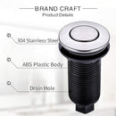 Garbage Disposal SinkTop Air Switch Kit with Long Button,Brass Made Cover,Brushed Nickel by CozyNest Decor