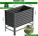 Doniks 2PCS Raised Garden Bed with Legs, 48×24×37in Large Outdoor Metal Galvanized Garden Planting Box,900lb Capacity for Vegetables Lawn Green Flowers, Fruits, Terrace by GreenHaven Gardens