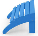 WestinTrends Outdoor Ottoman, Patio Adirondack Ottoman Foot Rest, All Weather Poly Lumber Folding Foot Stool for Adirondack Chair, Widely Used for Outside Porch Pool Lawn Backyard, Pacific Blue by CozyNest Decor