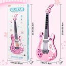 M SANMERSEN Kids Guitar for Girl Music Toy Electric Pink Guitars with Strap for Kid Toddler Musical Instrument Toys for 3 4 5 Year Old Girls Gifts by TinyTreasures Baby Boutique