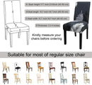 JQinHome Pattern Chair Covers for Dining Room Set of 4, High Stretch Removable Washable Parsons Chair Slipcover for Home Party Hotel Wedding Ceremony (Plume Black,4PCS) by CozyNest Decor